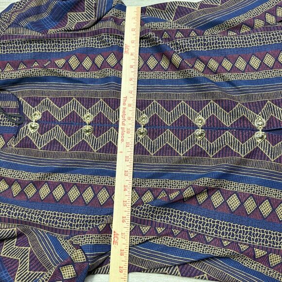 Vintage R&M Richards By Karen Kwong Clasp Closure Tunic Sz 18 Long Sleeve Top - Picture 9 of 9